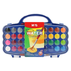 Aquarellfarben 38 Farben (23 mm) + Palette und Pinsel